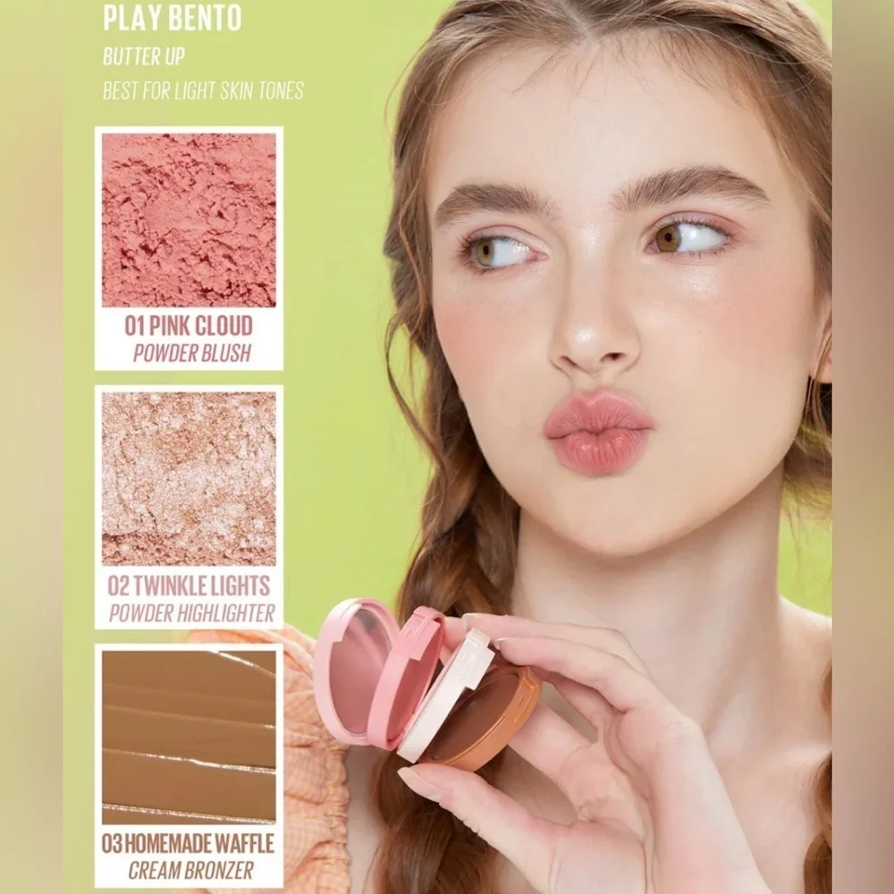 NIB Kaja Face Beauty Bronzer, Blush & Highlighter Blush Sculpting Trio
